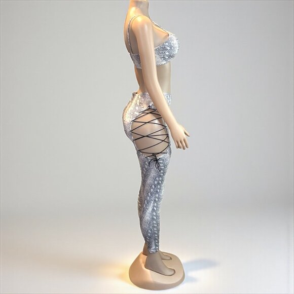 Snake Print Women 2 Piece Outfits - Picture 10 of 12